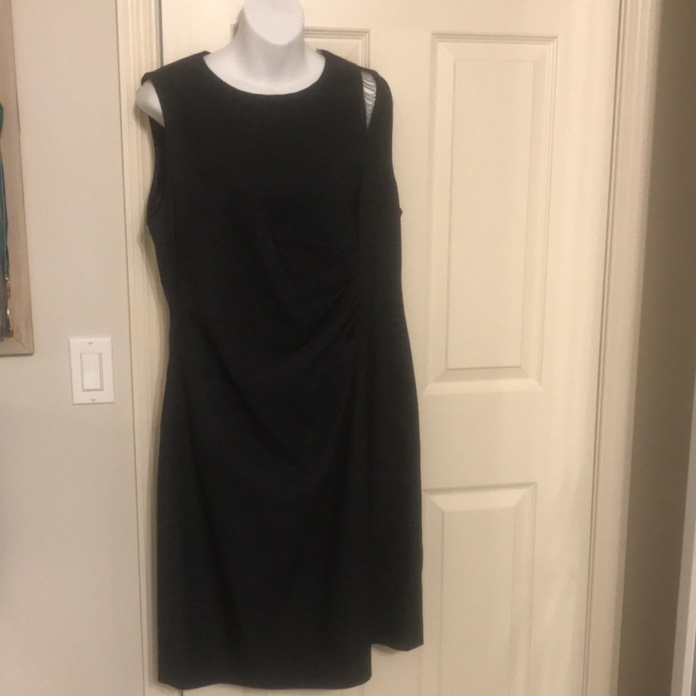 T Tahari sheath dress, size 16, charcoal gray